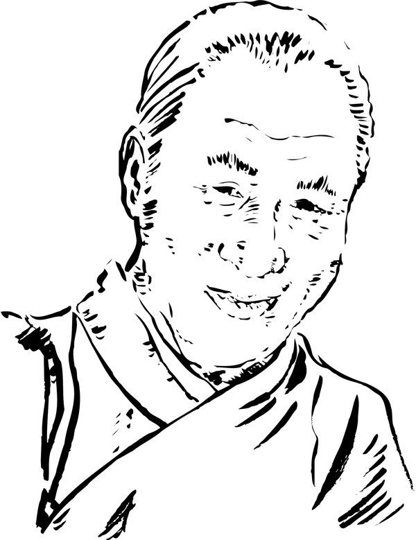 頭像肖像線條藝術(shù)矢量EPS格式0066