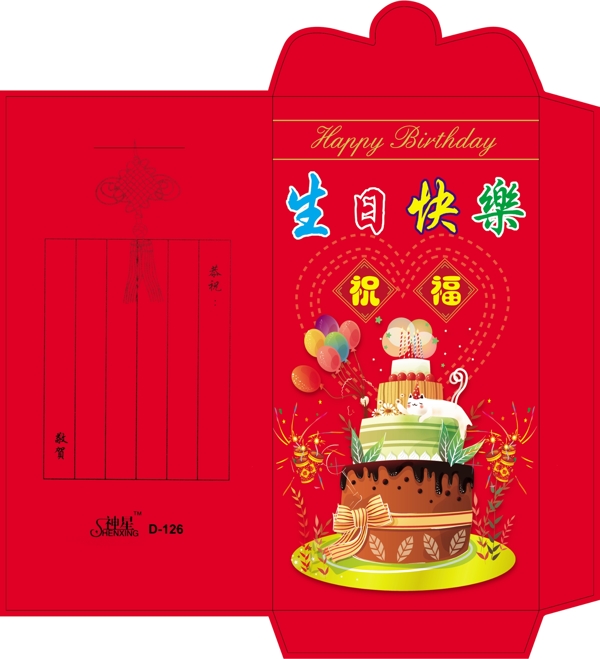 生日快樂紅包圖片