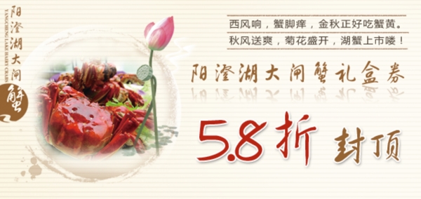 陽澄湖大閘蟹banner圖片