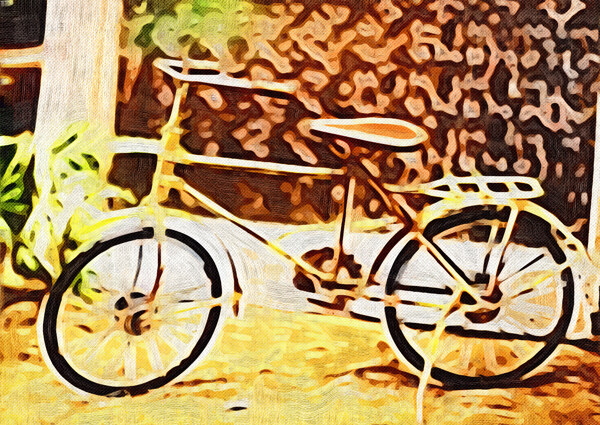 自行车抽象装饰画