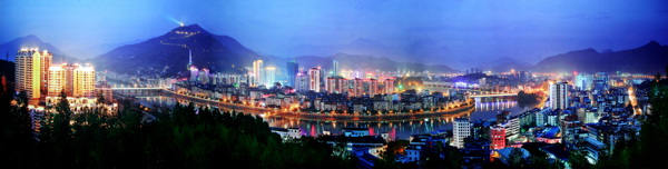 安溪鳳城龍溪夜景圖片