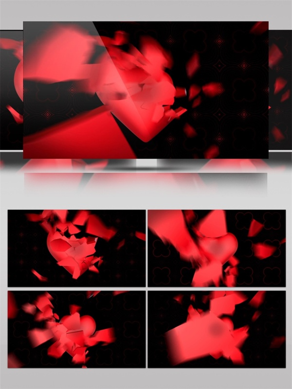 红色琉璃光带视频素材