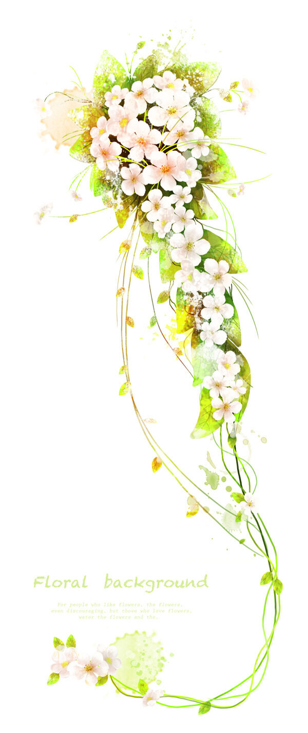小花與花藤裝飾