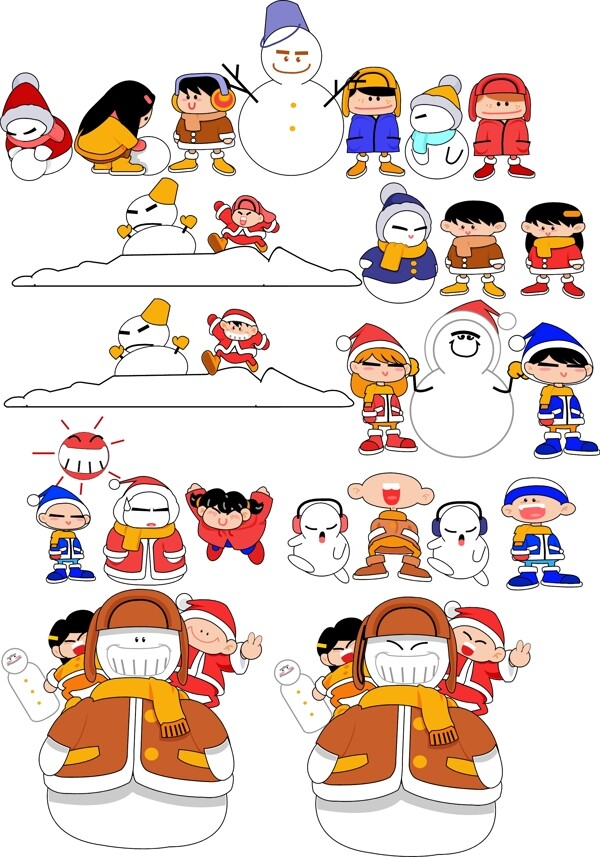 韓國卡通小孩123