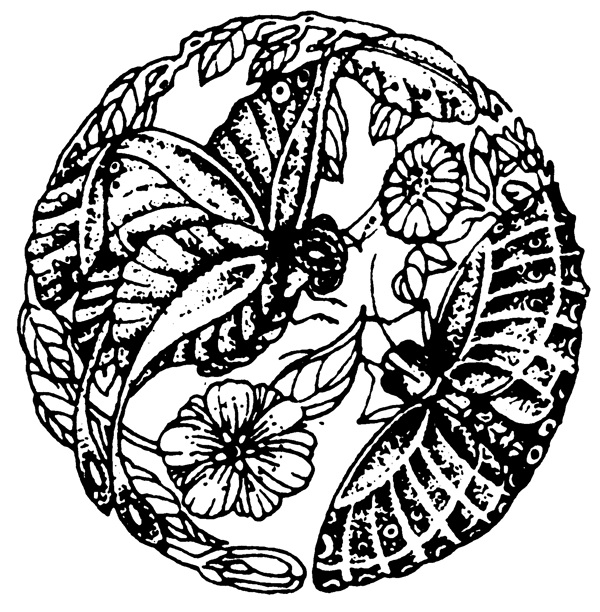 清代花鳥圖案中國傳統(tǒng)圖案0020