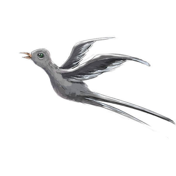燕子主题飞翔的燕子卡通手绘