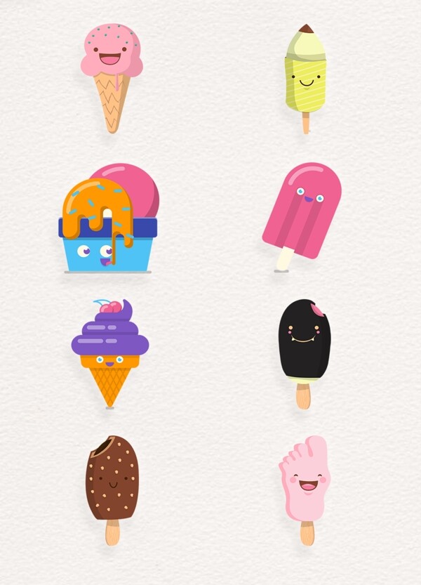 卡通美味冰淇淋psd设计