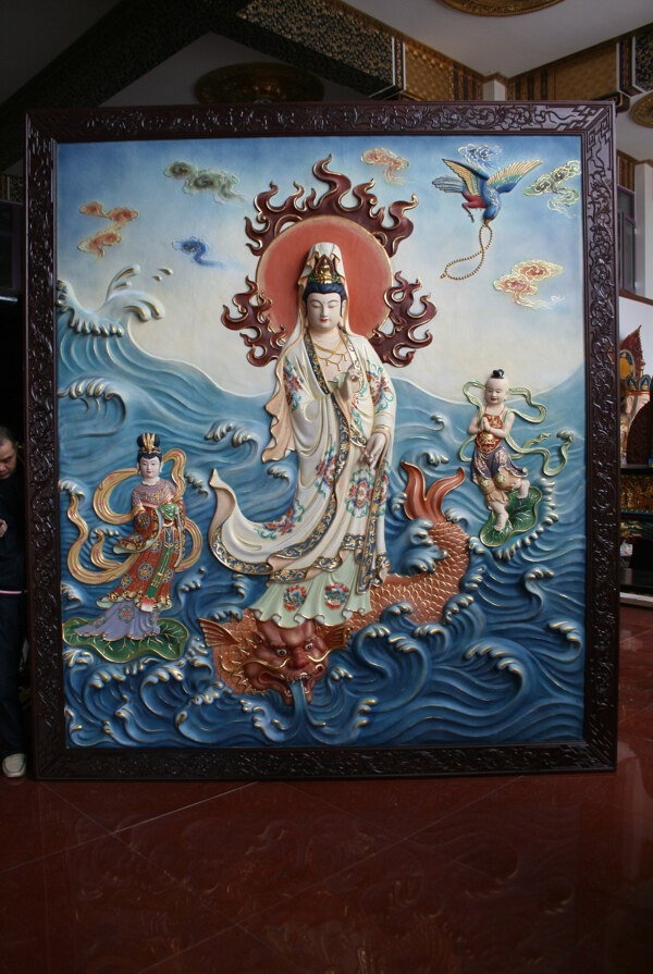 浮雕觀音圖片
