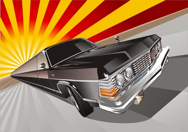 經(jīng)典老爺車(chē)矢量素材