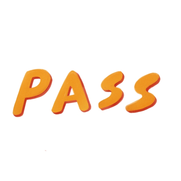 pass英文艺术字设计元素