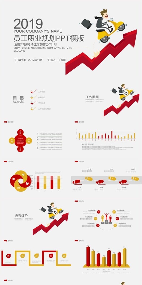 簡(jiǎn)約員工職業(yè)規(guī)劃PPT