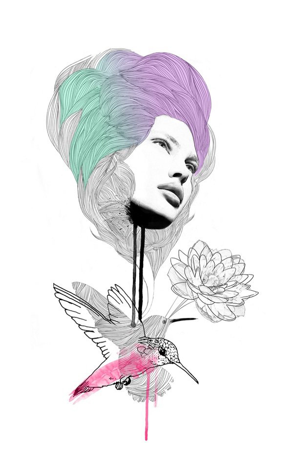 位圖插畫時尚插畫人物插畫藝術(shù)效果免費素材