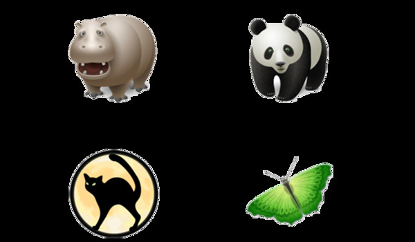创意扁平动物图标icon