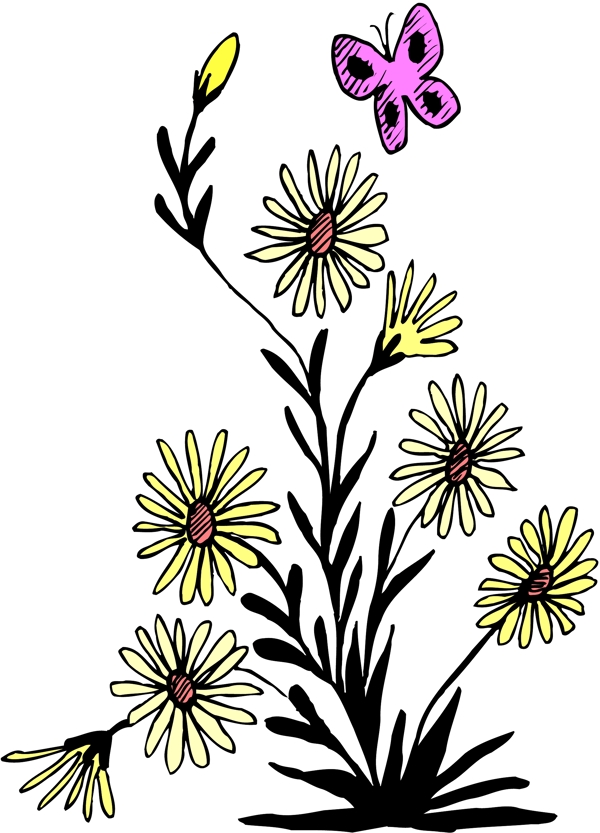 花朵花草鮮花矢量EPS格式0913
