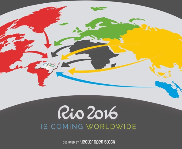 里约奥运会素材世界地图素材