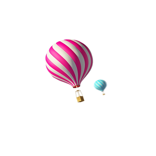 彩色的热气球素材可商用