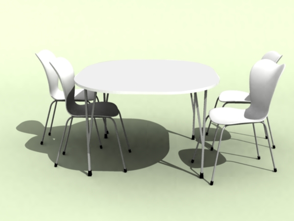 各式各样的餐桌餐椅3D模型