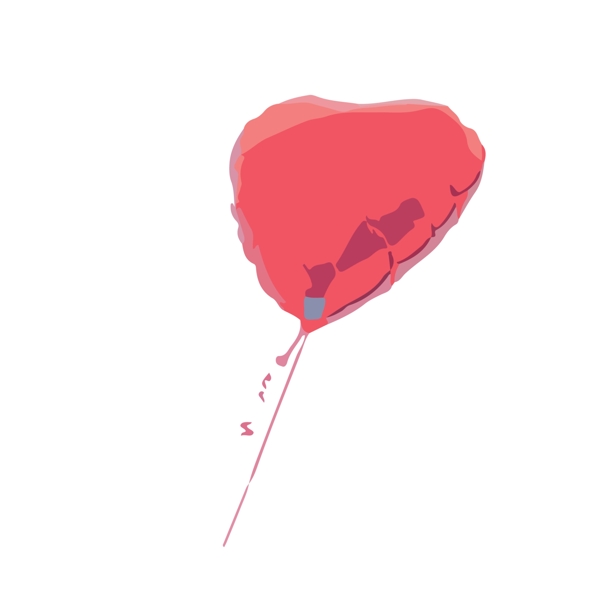 红色爱心气球免抠图