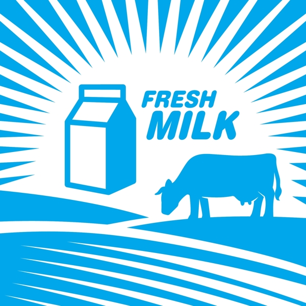 创意牛奶海报