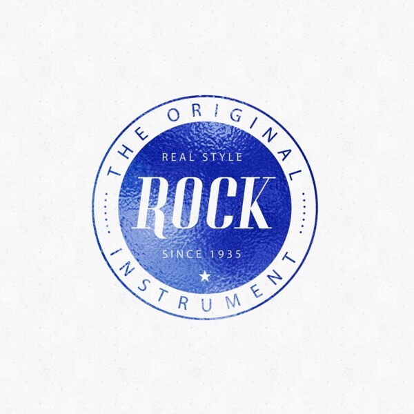 rock漫反射背景的字母logo模板