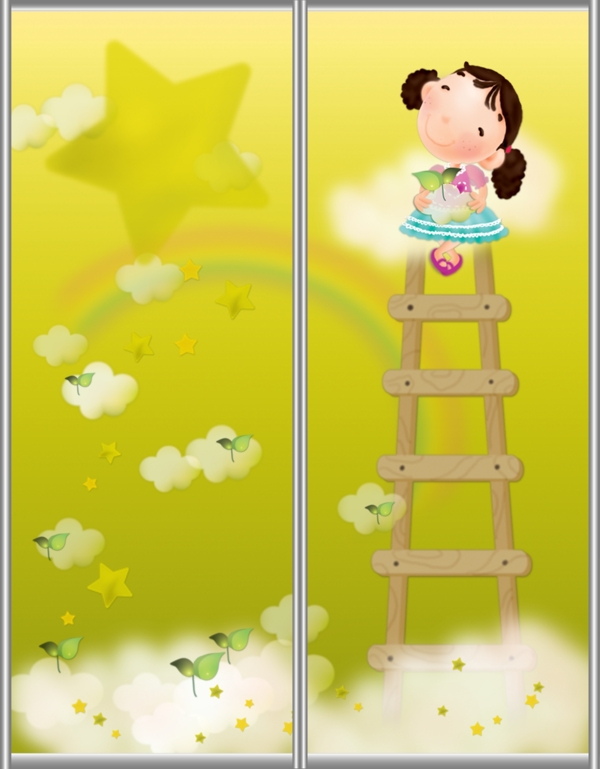 移門卡通圖片