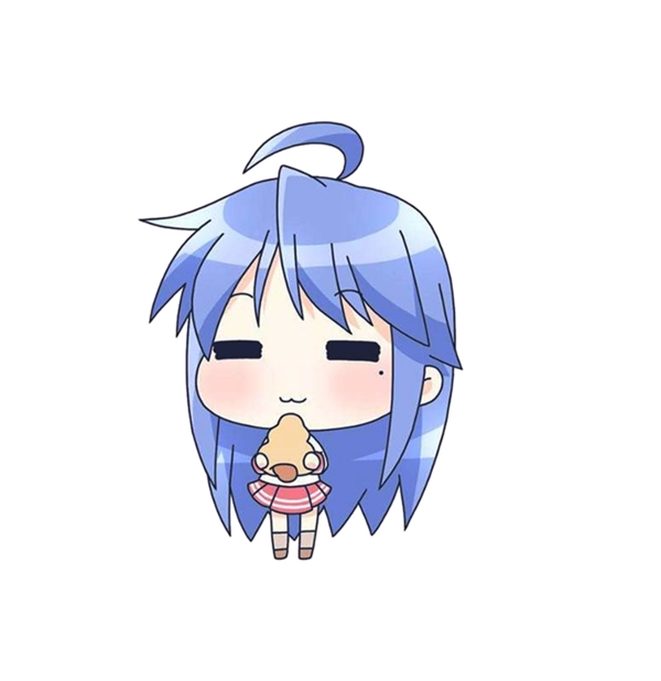 一個(gè)可愛的藍(lán)色小女孩