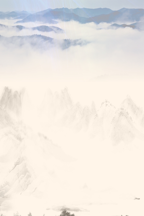 淡色中式云雾背景