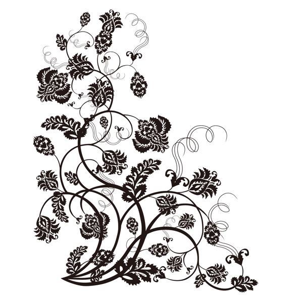 印花矢量圖成熟優(yōu)雅女裝色彩黑白色免費素材