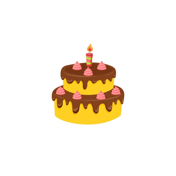生日蛋糕鲜奶多层蜡烛儿童礼物