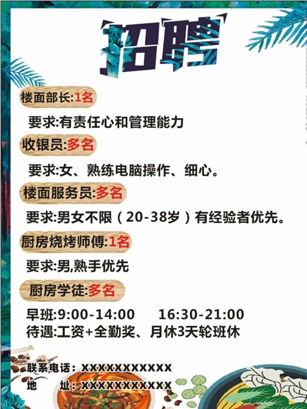 招聘海報