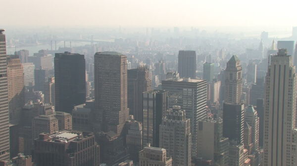 高清纽约市纽约城市天际线5股的录像视频免费下载