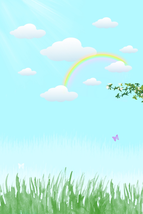 簡約風(fēng)夏日綠色草地