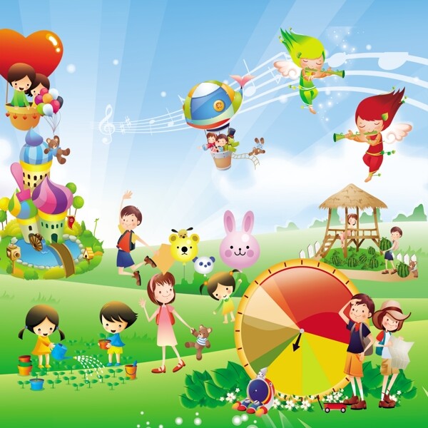 幼兒園卡通素材圖片