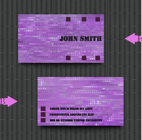 紫色背景名片矢量素材