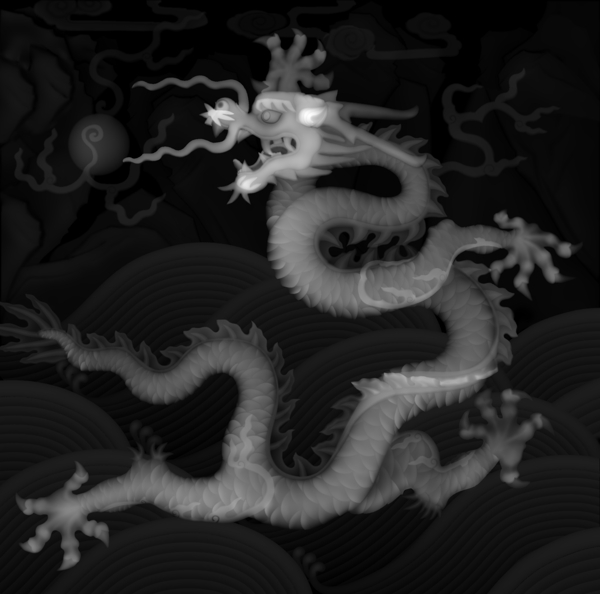 灰度圖龍圖片
