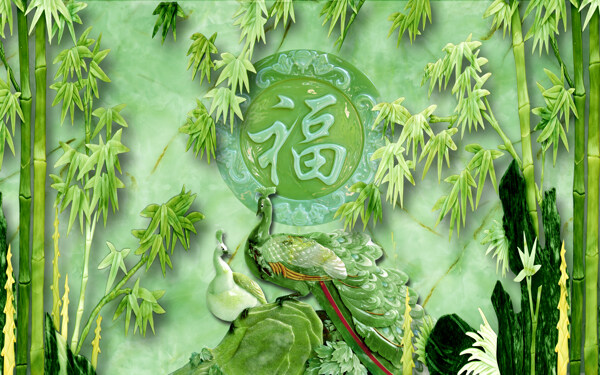 福字裝飾背景墻