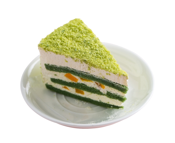 夹心三角形绿色蛋糕面包