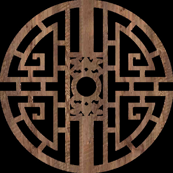 圓形剪紙png元素素材
