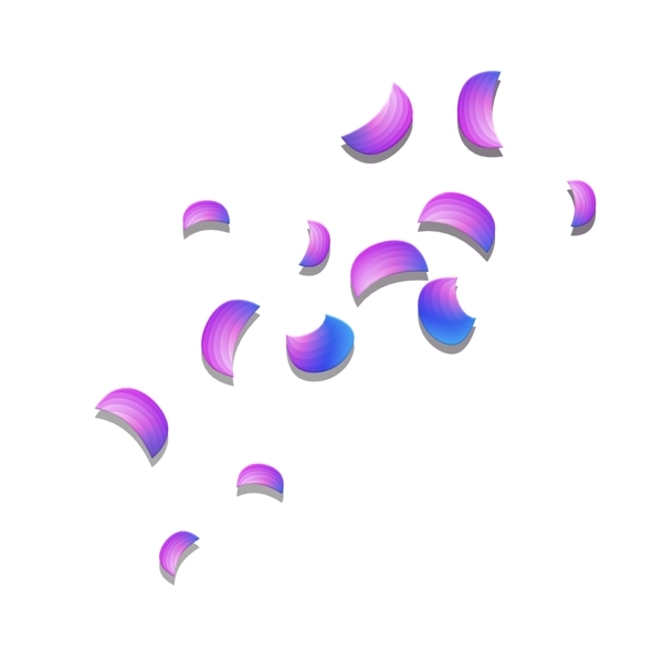 漂浮素材紫色花瓣元素