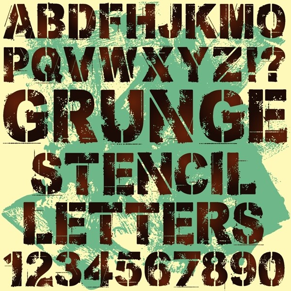 棕色复古字母设计