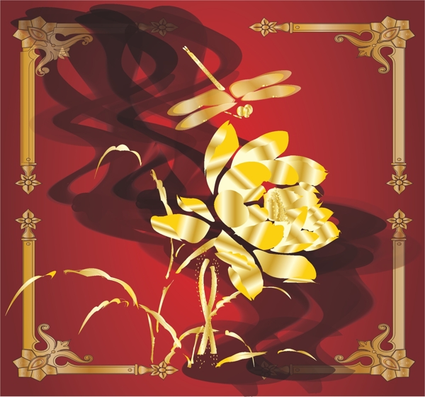 金色花紋