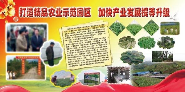 農(nóng)業(yè)示范展板圖片