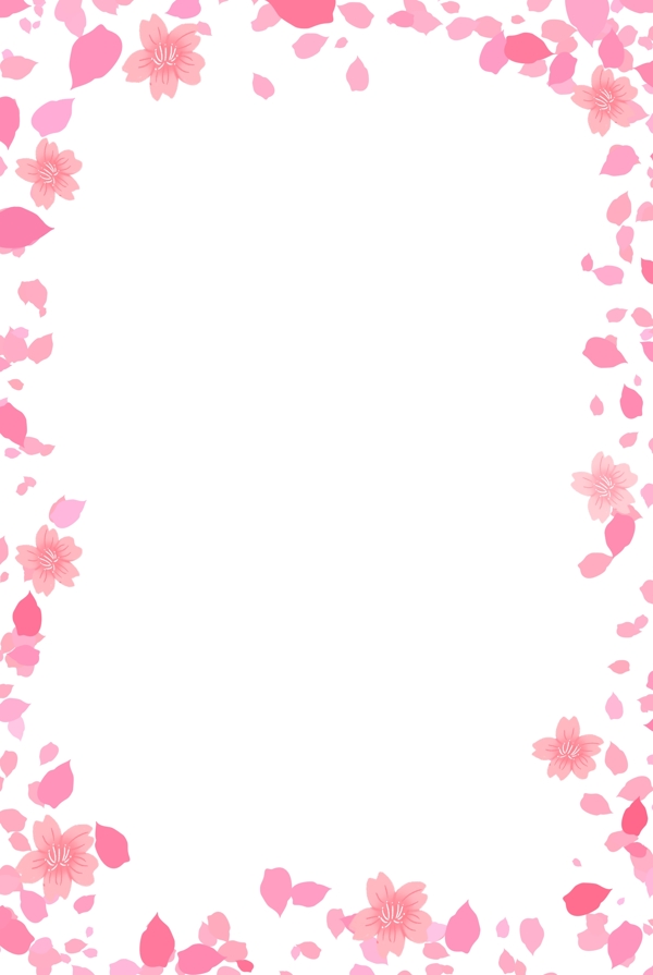 樱花花瓣插图边框