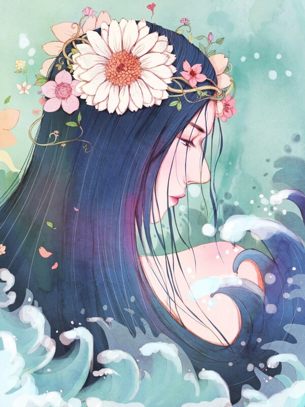 原創(chuàng)小清新三八婦女節(jié)創(chuàng)意插畫