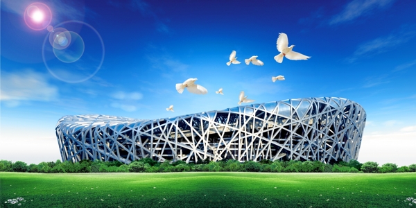 北京鸟巢素材图片