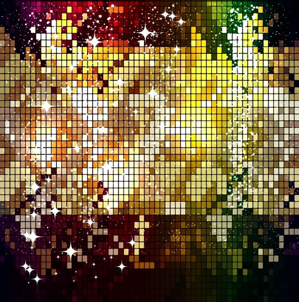 矢量素材星光璀璨的色彩背景
