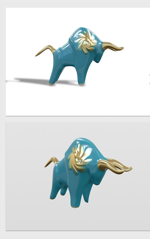 3D牛年模型图片