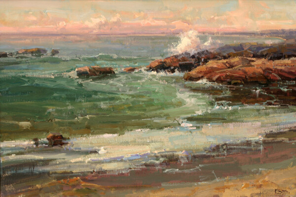 海邊油畫
