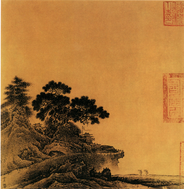 巖關(guān)古寺圖