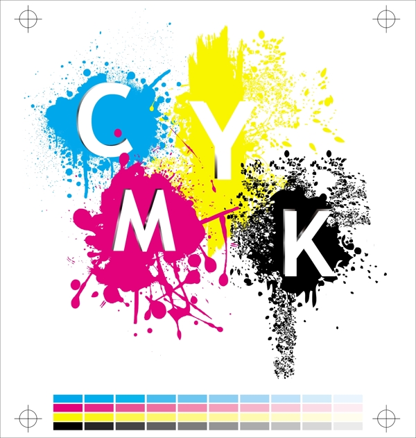 油漆噴濺CMYK
